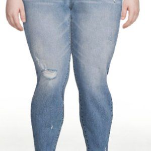 Time and Tru Women's High Rise Slim Boyfriend Crop Jeans
